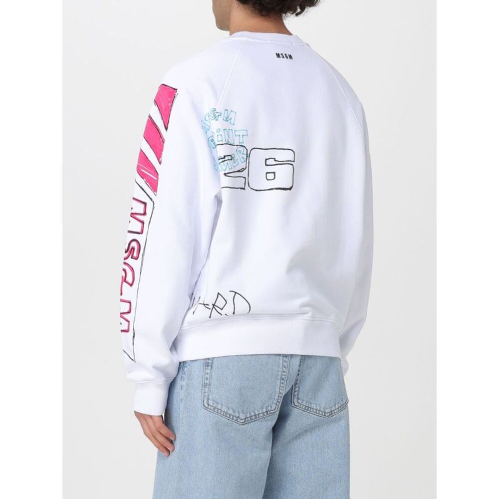 Msgm Sweatshirt Men White - Picture 2 of 3